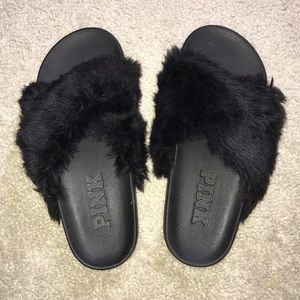 Black Furry VS slides